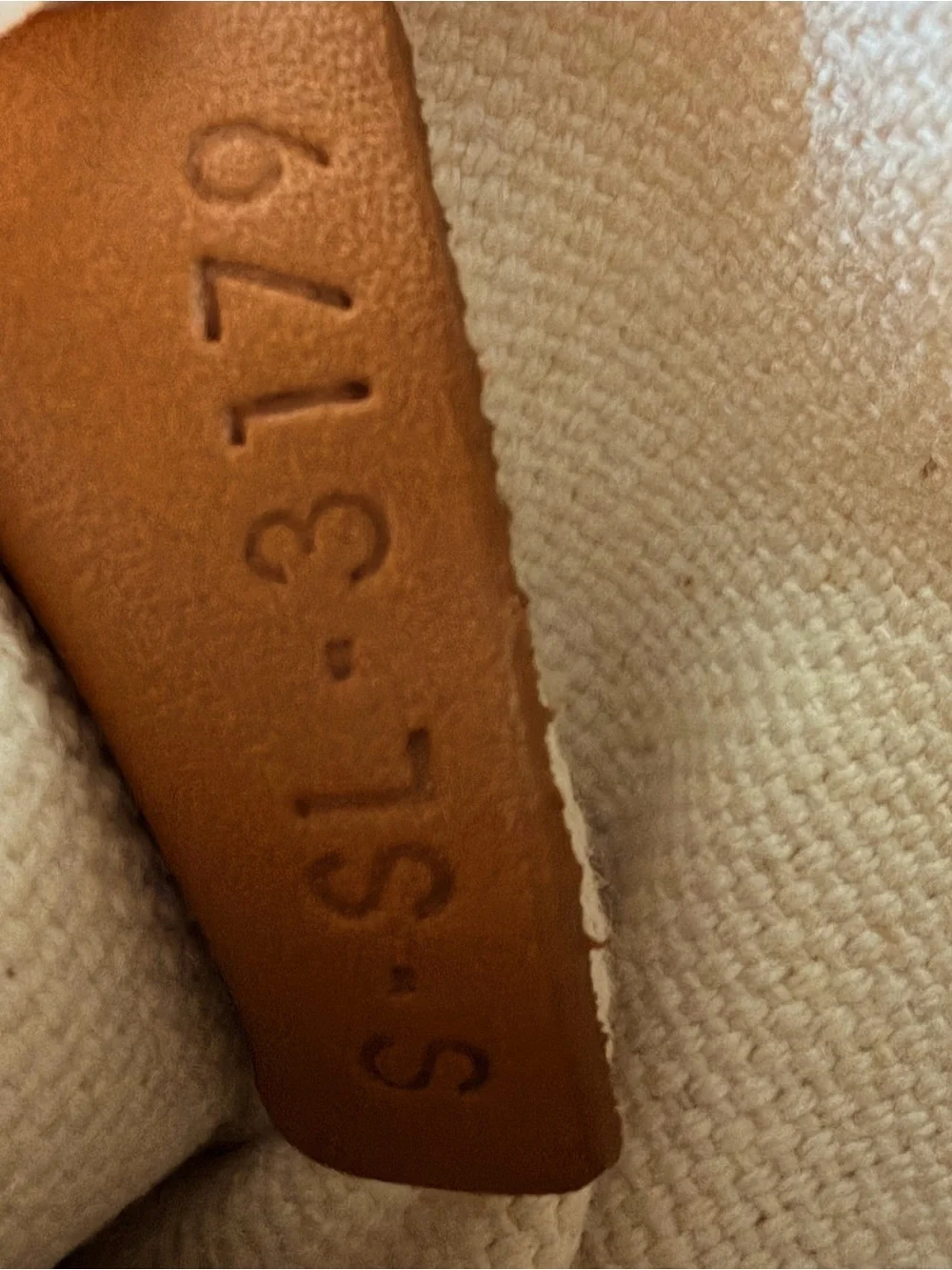CELINE Small Vertical Cabas Natural Canvas Tan Leather Tote Crossbody